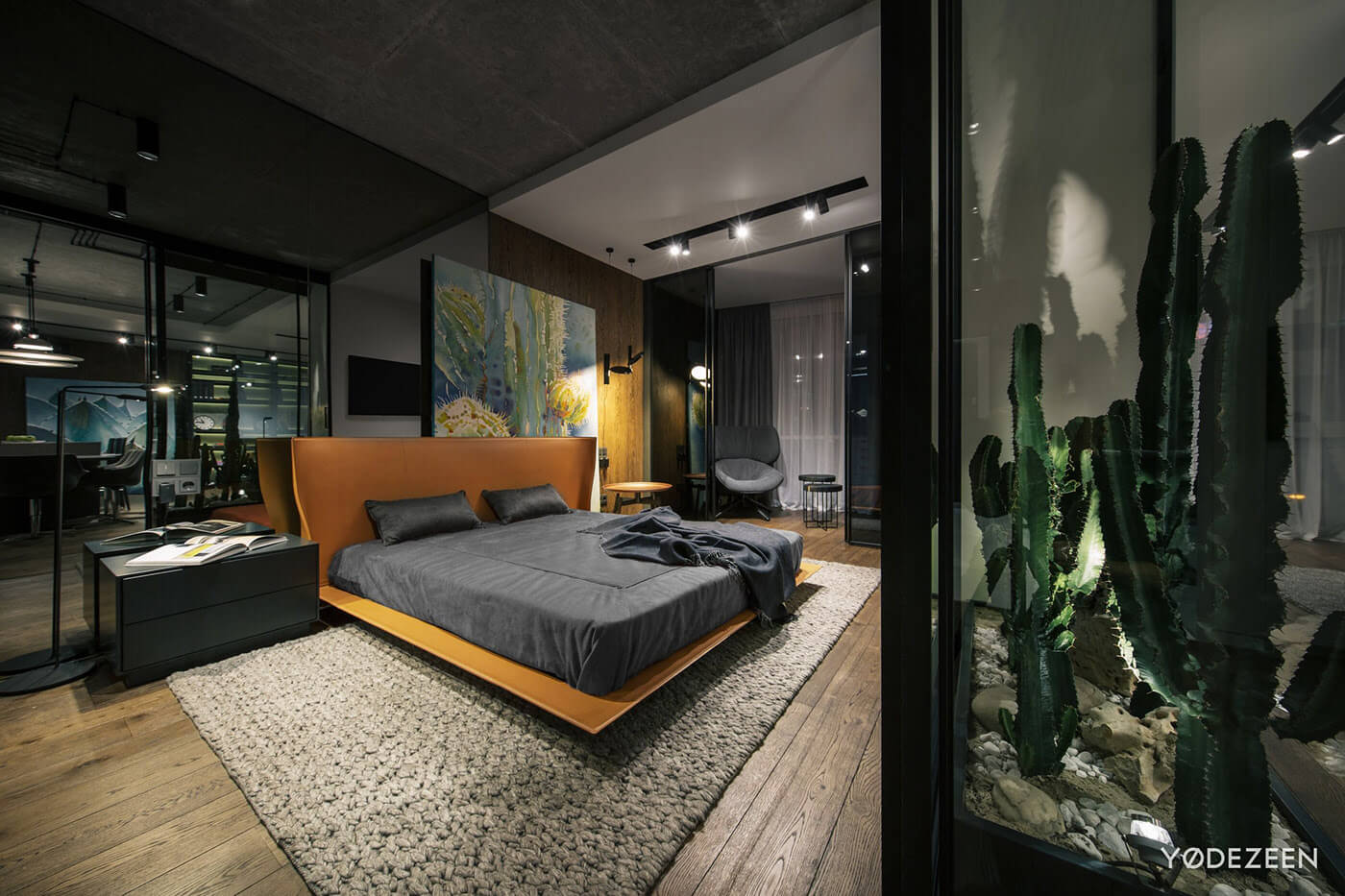 Jardín dentro del dormitorio